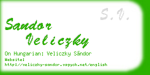 sandor veliczky business card